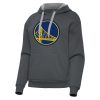 Antigua Golden Stylish State Warriors Women's Charcoal Victory Pullover Hoodie