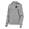 Antigua Golden State Warriors Women's Heather Gray Justice Pullover Hoodie Gorgeous