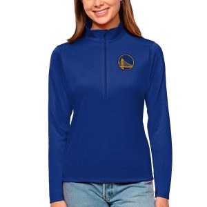 Antigua Golden State Warriors Women's Royal Tribute Half Zip Top Eye - catching