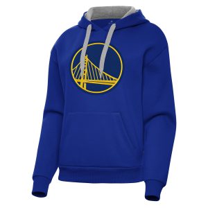 Antigua Golden State Unique Warriors Women's Royal Victory Pullover Hoodie