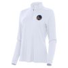Antigua Golden State Warriors Women's White Intent Quarter Zip Top Fabulous