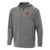Antigua Gorgeous Houston Rockets Heather Charcoal Effortless Full Zip Hoodie Jacket