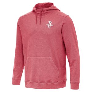 Antigua Houston Rockets Heather Red Cloud Stylish Pullover Hoodie