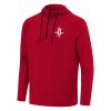 Antigua Houston Rockets Gorgeous Heather Red Spikes Raglan Quarter Zip Hoodie