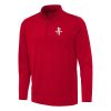 Antigua Houston Rockets Red Reprocess Quarter Zip Fabulous Top