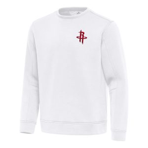 Antigua Houston Stylish Rockets White Relevant Pullover Sweatshirt