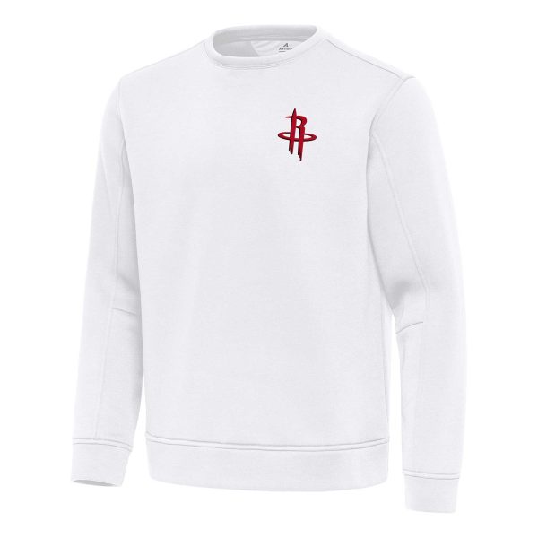 Antigua Houston Stylish Rockets White Relevant Pullover Sweatshirt