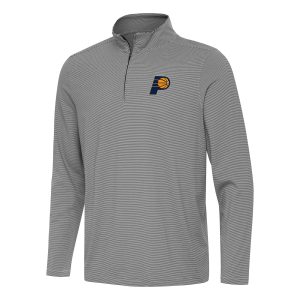 Antigua Indiana Pacers Black Twine Quarter Zip Premium Top