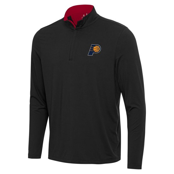 Antigua Indiana Pacers Black/Red Fabulous Content Quarter Zip Top
