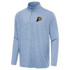 Antigua Indiana Pacers Heather Aqua Stylish Hunk Quarter Zip Top