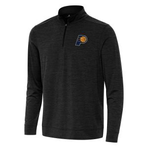 Antigua Indiana Unique Pacers Heather Black Bright Quarter Zip Top