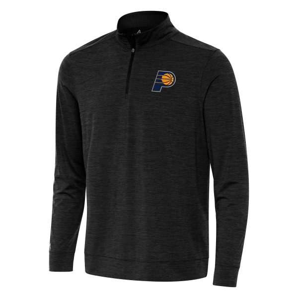 Antigua Indiana Unique Pacers Heather Black Bright Quarter Zip Top