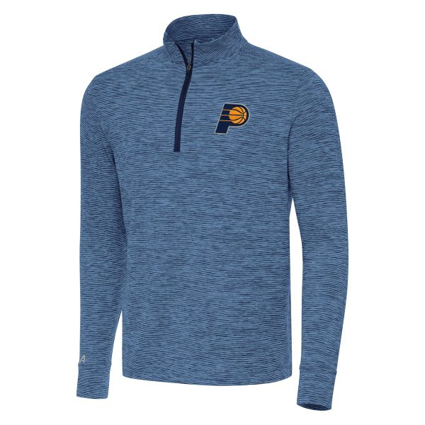 Antigua Indiana Pacers Heather Navy Cause Quarter Zip Top Trendy