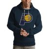Antigua Fabulous Indiana Pacers Navy Team Logo Victory Pullover Hoodie