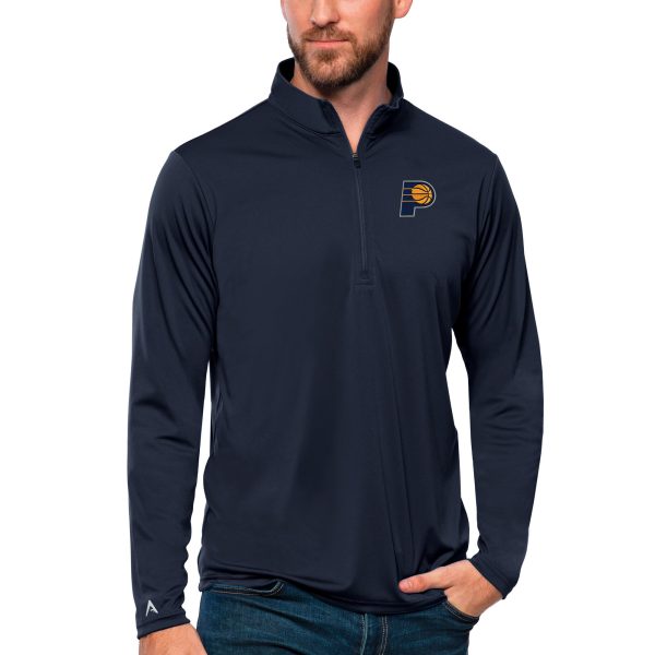 Antigua Premium Indiana Pacers Navy Tribute Quarter Zip Pullover Top