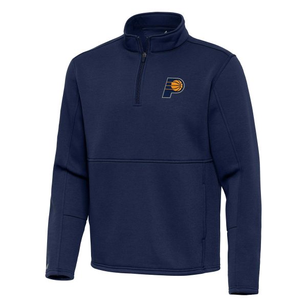 Antigua Indiana Pacers Navy Twist Quarter Zip Pullover Premium Top