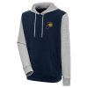 Antigua Indiana Pacers Navy/Heather Gray Victory Colorblock Pullover Hoodie Chic