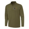 Antigua Indiana Unique Pacers Olive Reprocess Quarter Zip Top