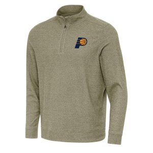 Antigua Indiana Pacers Olive Chic Subtle Quarter Zip Sweatshirt