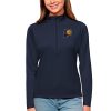 Antigua Indiana Pacers Women's Navy Tribute Half Zip Chic Top