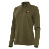 Antigua Indiana Pacers Women's Olive Reprocess Quarter Zip Top Elegant
