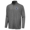Antigua LA Trendy Clippers Heather Black Hunk Quarter Zip Top