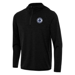 Antigua LA Clippers Heather Black Tidy Quarter Zip Hoodie Eye - catching