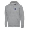 Antigua LA Elegant Clippers Heather Gray Big & Tall Victory Full Zip Hoodie Jacket