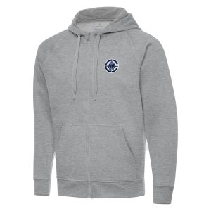 Antigua LA Elegant Clippers Heather Gray Big & Tall Victory Full Zip Hoodie Jacket