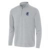 Antigua Premium LA Clippers Heather Gray Bright Quarter Zip Top