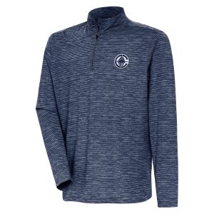 Antigua LA Clippers Heather Navy Determined Quarter Eye - catching Zip Top