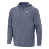 Antigua LA Clippers Elegant Heather Navy Effortless Full Zip Hoodie Jacket
