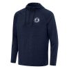 Antigua LA Clippers Heather Navy Spikes Raglan Stylish Quarter Zip Hoodie