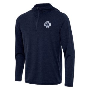 Antigua LA Clippers Heather Navy Tidy Quarter Eye - catching Zip Hoodie