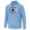 Antigua LA Clippers Heather Powder Unique Blue Cloud Pullover Hoodie