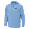 Antigua LA Fabulous Clippers Heather Powder Blue Effortless Full Zip Hoodie Jacket