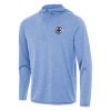 Antigua Fabulous LA Clippers Heather Powder Blue Tidy Quarter Zip Hoodie