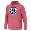 Antigua LA Chic Clippers Heather Red Cloud Pullover Hoodie