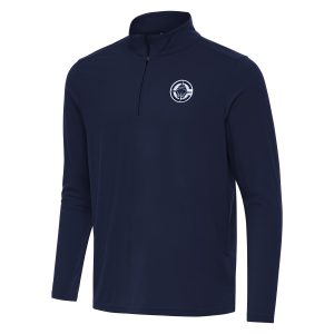 Antigua Gorgeous LA Clippers Navy Intent Quarter Zip Top