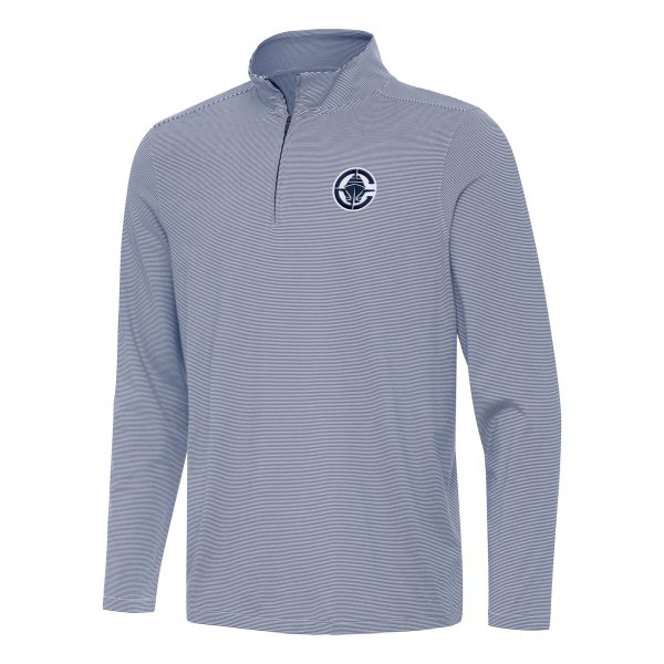 Antigua LA Clippers Navy Twine Quarter Zip Gorgeous Top