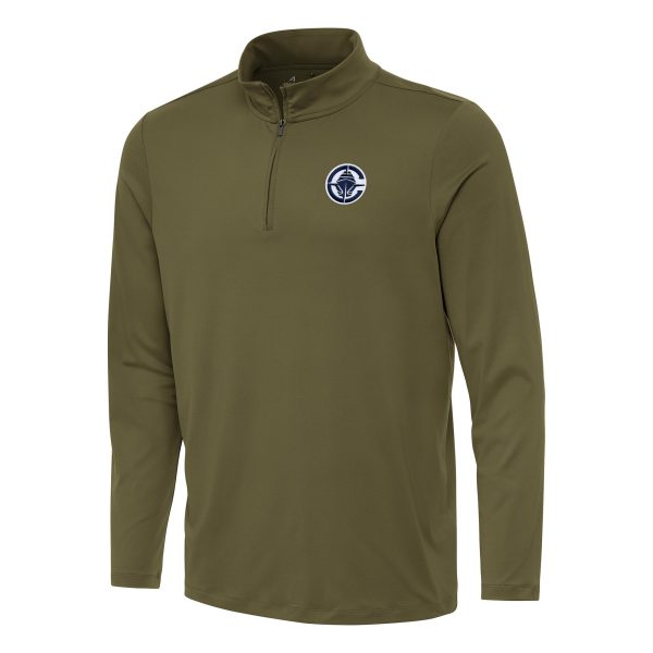 Antigua LA Clippers Olive Reprocess Quarter Zip Top Unique