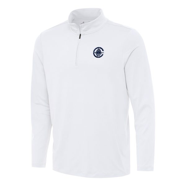Antigua LA Clippers White Reprocess Quarter Eye - catching Zip Top