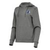 Antigua LA Clippers Women's Heather Charcoal Justice Eye - catching Pullover Hoodie