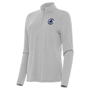Antigua LA Clippers Women's Gorgeous Heather Gray Bright Quarter Zip Top