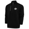 Antigua Los Angeles Lakers Chic Black Metallic Logo Generation Quarter Zip Top
