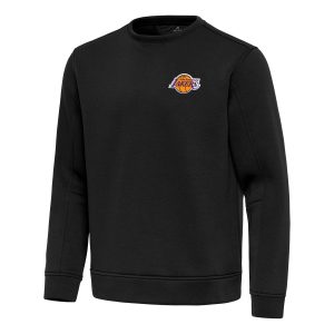 Antigua Los Angeles Trendy Lakers Black Relevant Pullover Sweatshirt