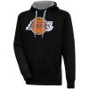 Antigua Los Angeles Lakers Black Victory Chic Pullover Hoodie