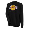 Antigua Los Angeles Lakers Black Victory Chic Pullover Sweatshirt