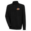 Antigua Los Angeles Lakers Black Victory Quarter Premium Zip Pullover Top