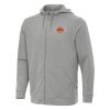 Antigua Los Angeles Lakers Heather Gray Effortless Full Zip Fabulous Hoodie Jacket